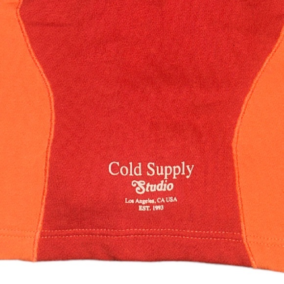 River Island ombre waved shorts color orange/white/red - Picture 3 of 4